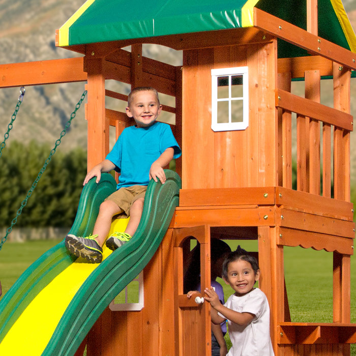 Backyard Discovery Oakmont All Cedar Swing Set & Reviews Wayfair